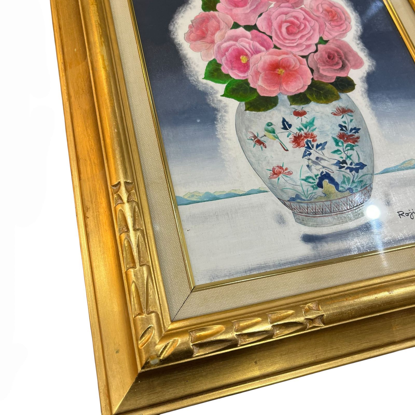 【真作】今井ロジン 油絵 「バラ」 サイン有 裏書有（2） S.M へ8 真作】今井ロジン 油絵 「バラ」 サイン有 裏書有（2） S.M へ8 - メルカリ