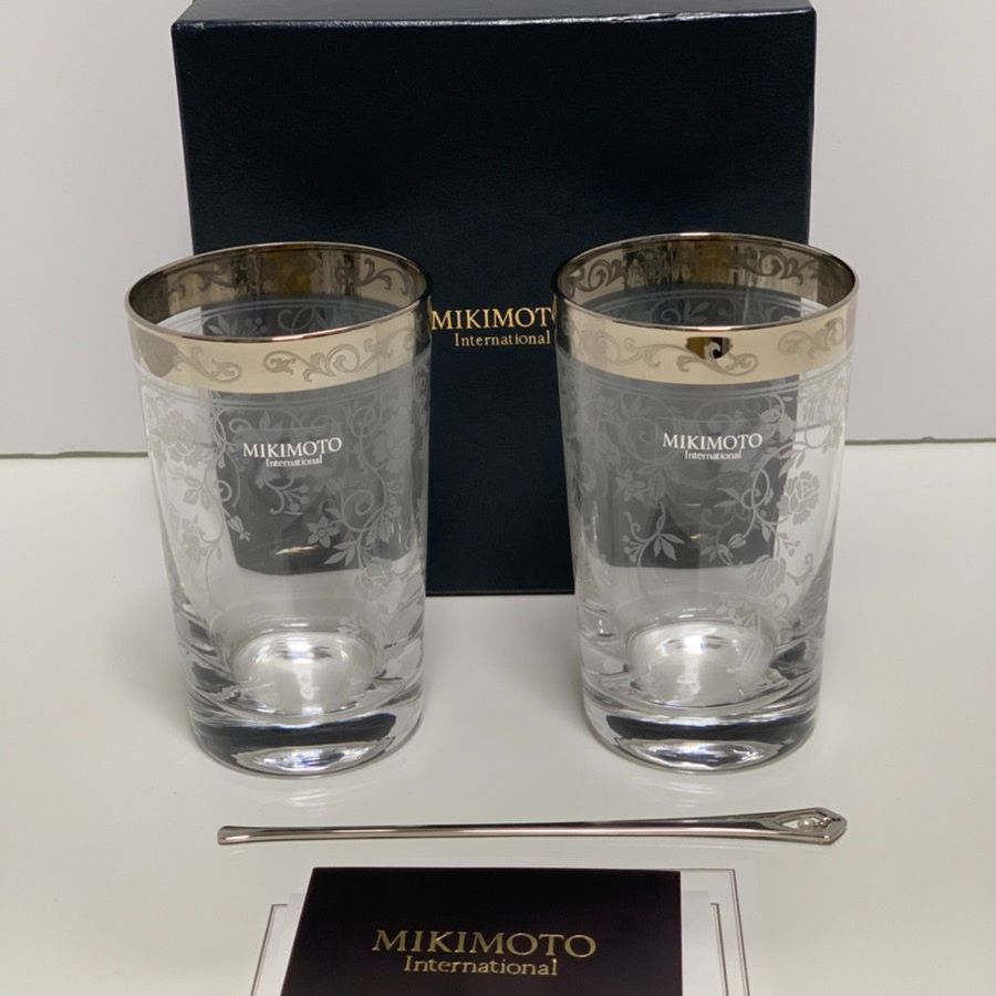 未使用品 MIKIMOTO ミキモト ペアグラス 真珠付マドラー セット - メルカリ