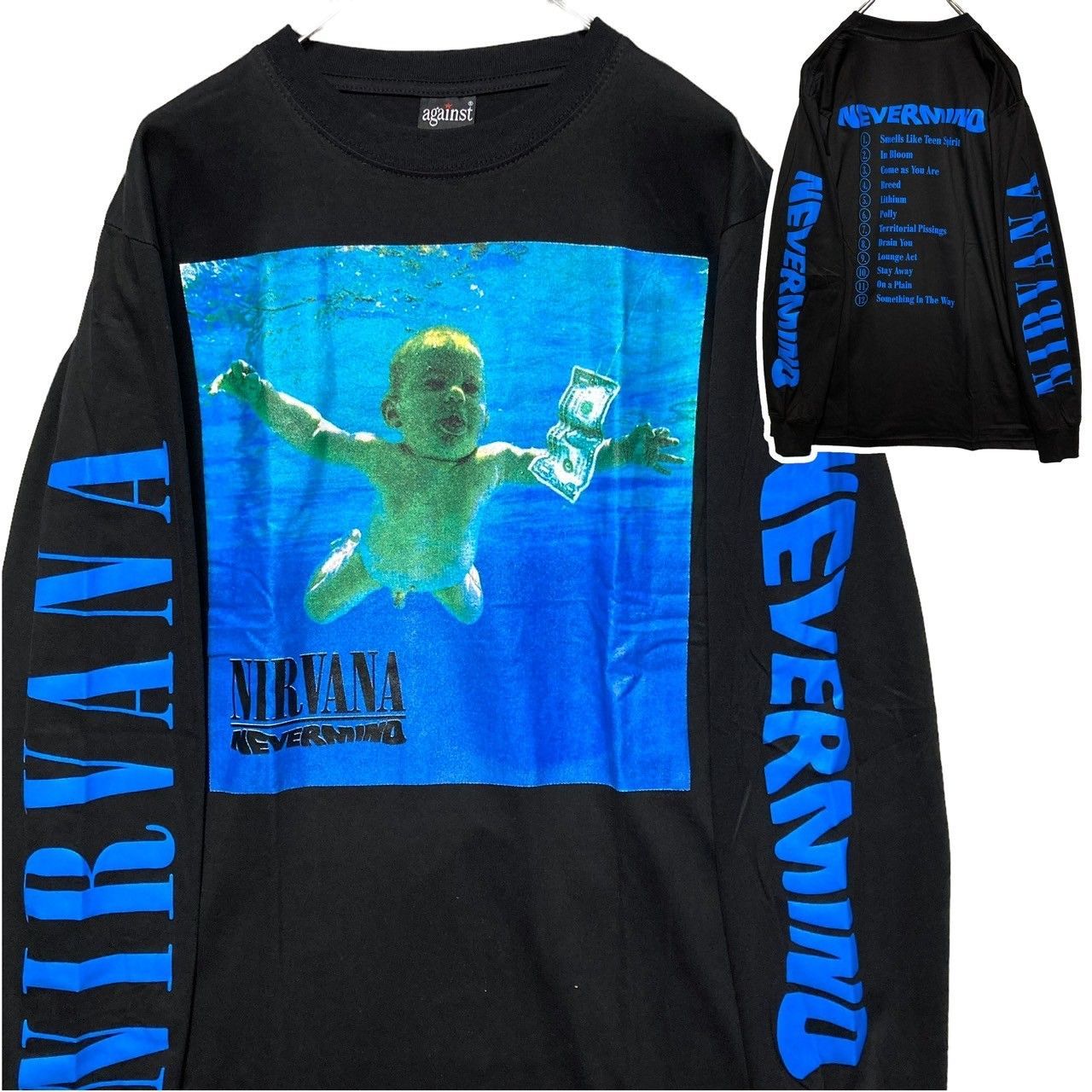 ニルバーナ NIRVANA 赤ちゃん 黒 長袖 Tシャツ ロンT バンド