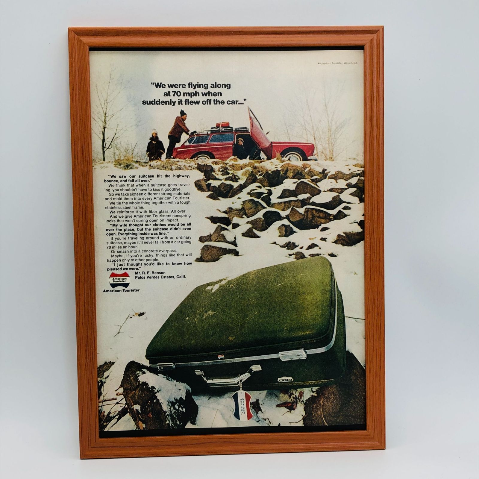 アメリカ1970年代　ポスター額装付き アメリカ1970年代 ポスター額装付き