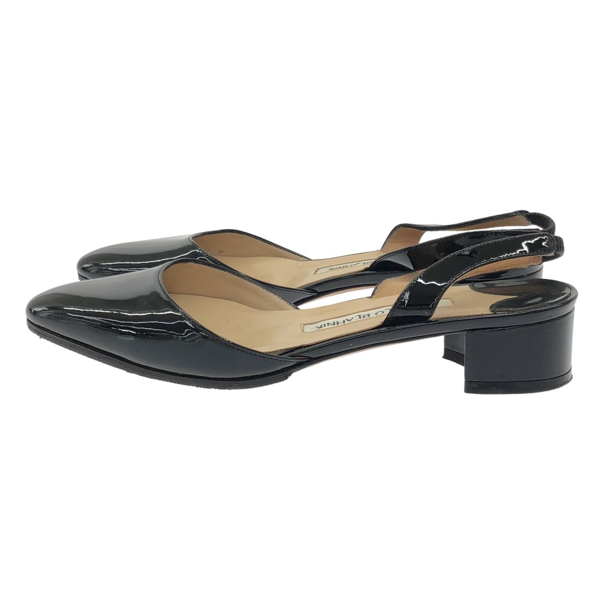 MANOLO BLAHNIK マノロブラニク パンプス　ストラップ　ブラック Manolo Blahnik(マノロブラニク) ストラップヒールパンプス