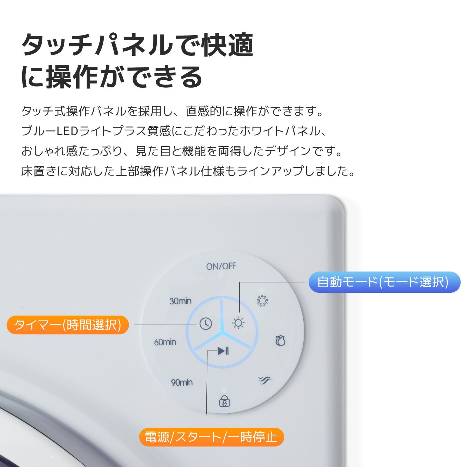 タッチパネル 省スペース