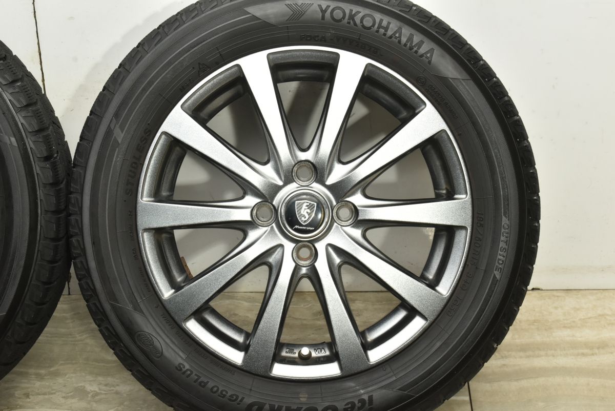 未来 大 ユーロスピード 15in 5.5J 45 PCD100 ヨコハマ アイスガード iG50 185 60R15 アクア ヤリス ヴィッツ フィット スイフト