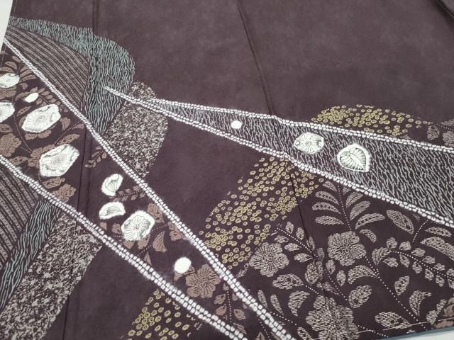 平和屋着物○訪問着 絞り 辻が花 銀彩 正絹 逸品 未使用 CAAW3989vf