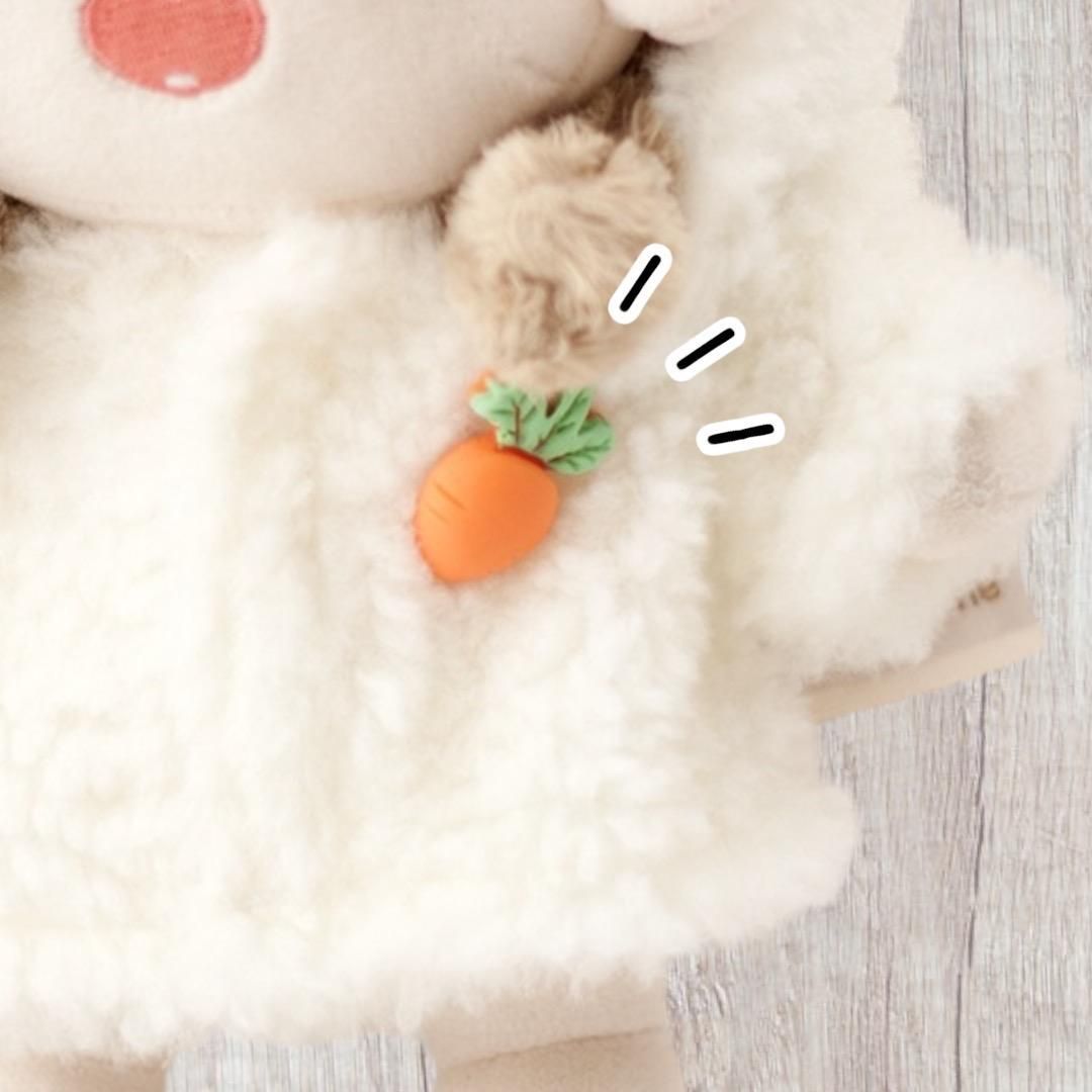 おすわりぬい服 ぬい服 ハンドメイド 10cm にじぱぺ 白×水色