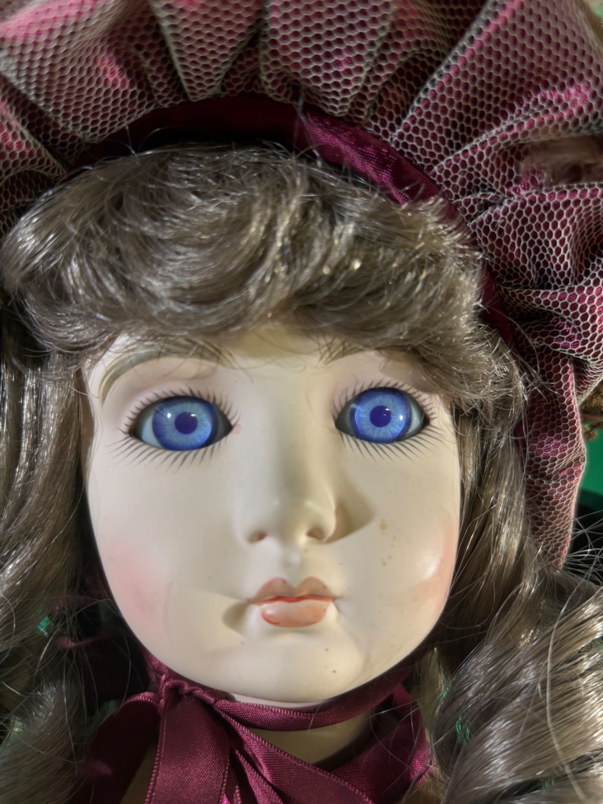 ZDメ82 ビスクドール アンティーク 椅子付き 椅子に座る少女 西洋人形