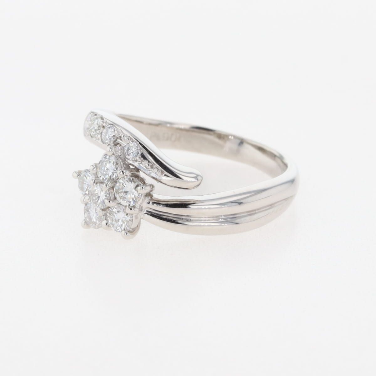 メレダイヤ デザインリング プラチナ 指輪 リング 11.5号 Pt900 ダイヤモンド レディース