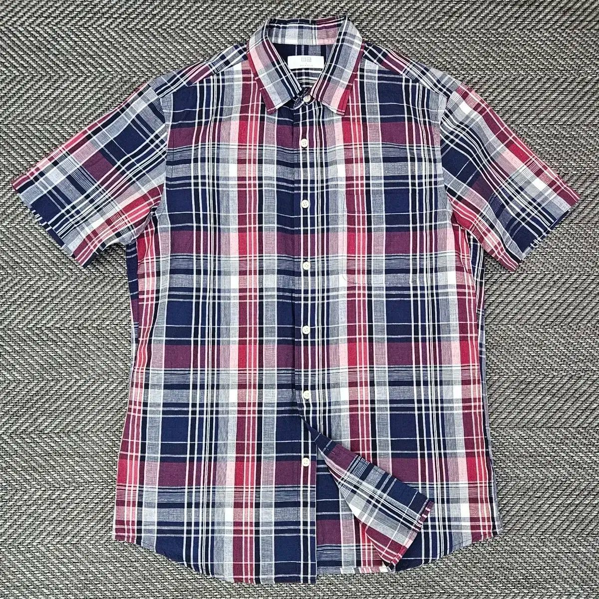 UNIQLO(ユニクロ) リネン 半袖 シャツ メンズ 100