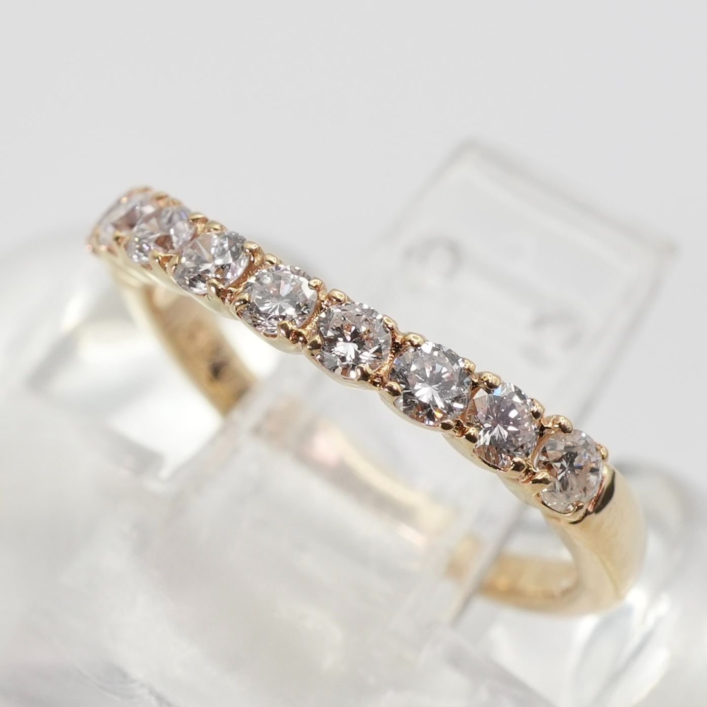 ヴァンドームアオヤマ k18 サファイア ハーフエタニティ リング 9号