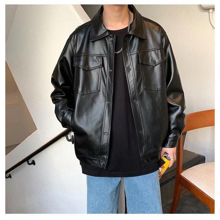 新品未使用1989 エコ レザージャケット レザージャケット メンズ ライダースジャケット シングル