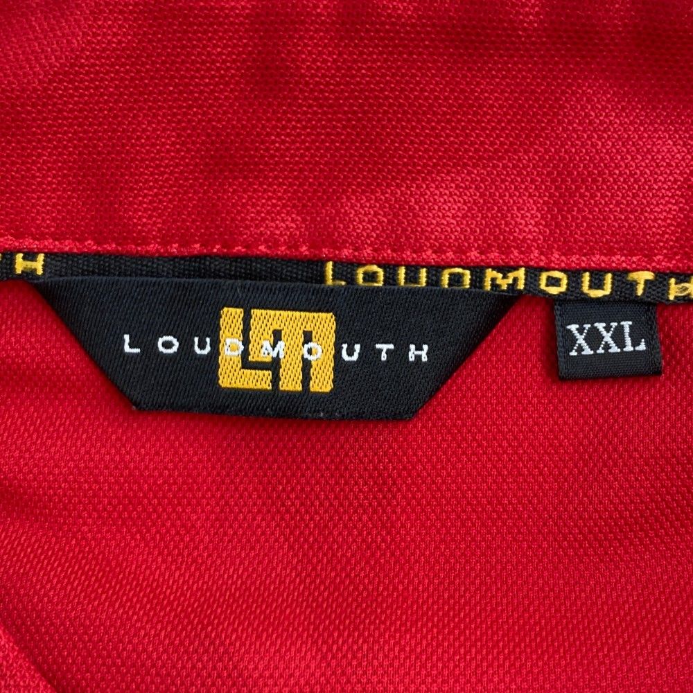 サイズ：XXL LOUD MOUTH ラウドマウス  半袖ポロシャツ ボタンダウン Shooting Star 星柄 レッド系 [240101467044] ゴルフウェア メンズ ストスト サイズ：XXL LOUD MOUTH ラウドマウス 半袖ポロシャツ ボタンダウン