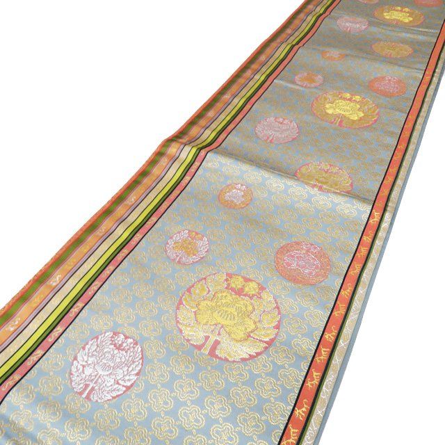 龍村の袋帯 特選 袋帯 中古 六通 龍村平蔵 威毛錦 箔糸 古代紫色 金銀 A1216