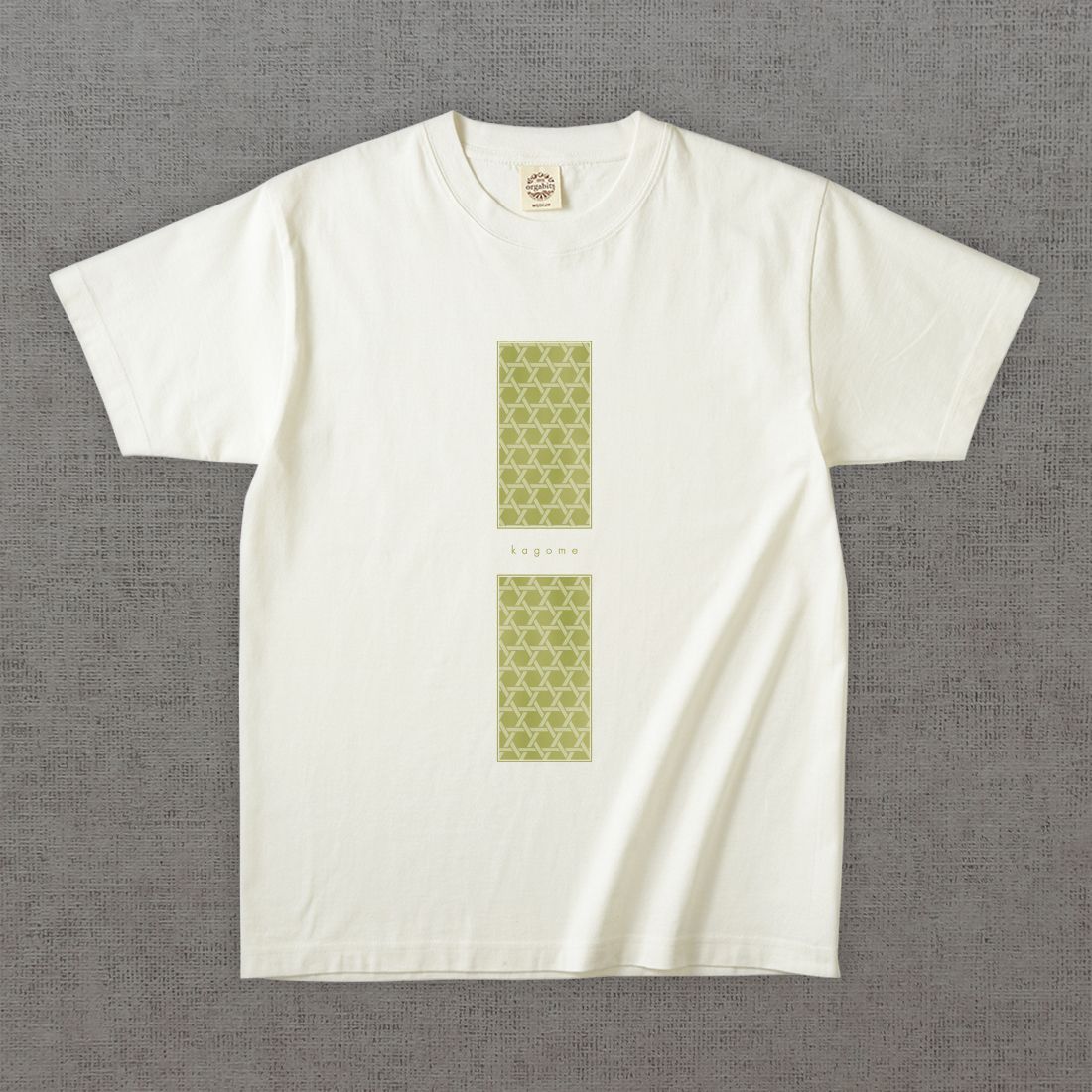 和柄Tシャツ　籠目 -彩・角-