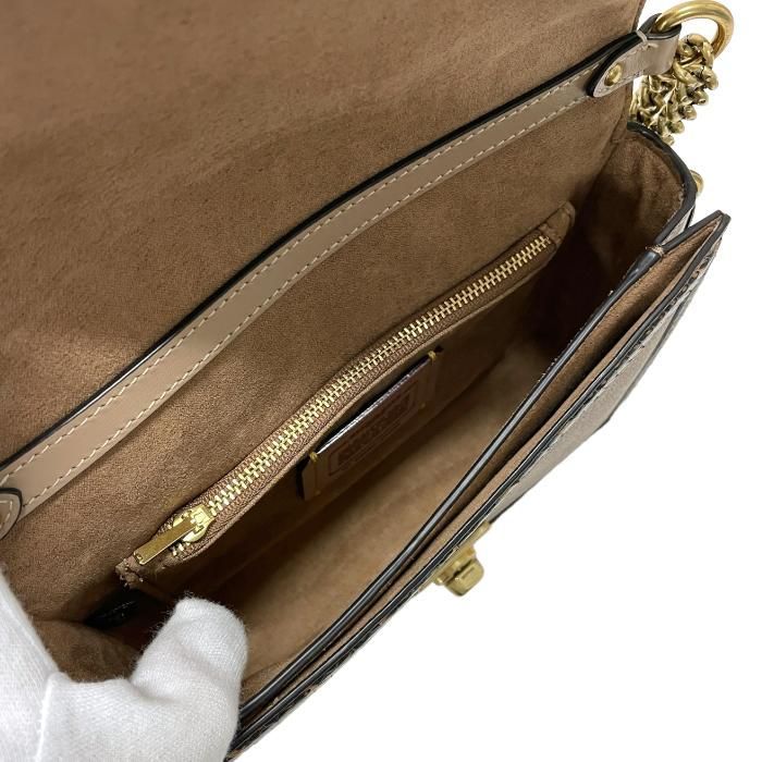 COACH ショルダーバッグ スネークスキン型押し コーチ COACH ハットン 