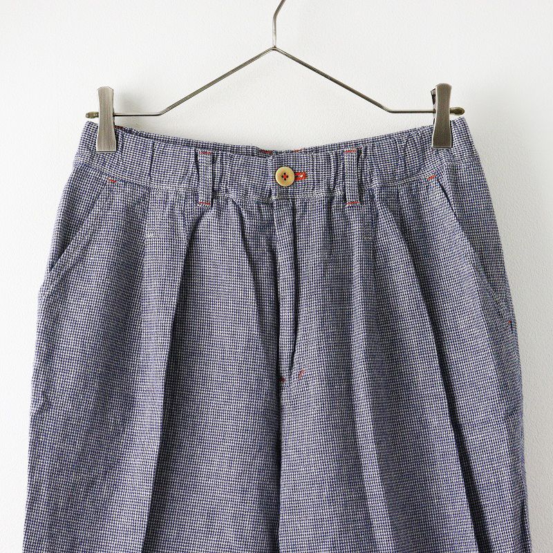 Cotton House Aya コットン リネン テーパード パンツ チェック コットンハウスアヤ Cotton House Aya N.B. コットンリネン