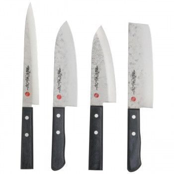 濃州孫六作古流梨地包丁4点セット 200K 3522-053