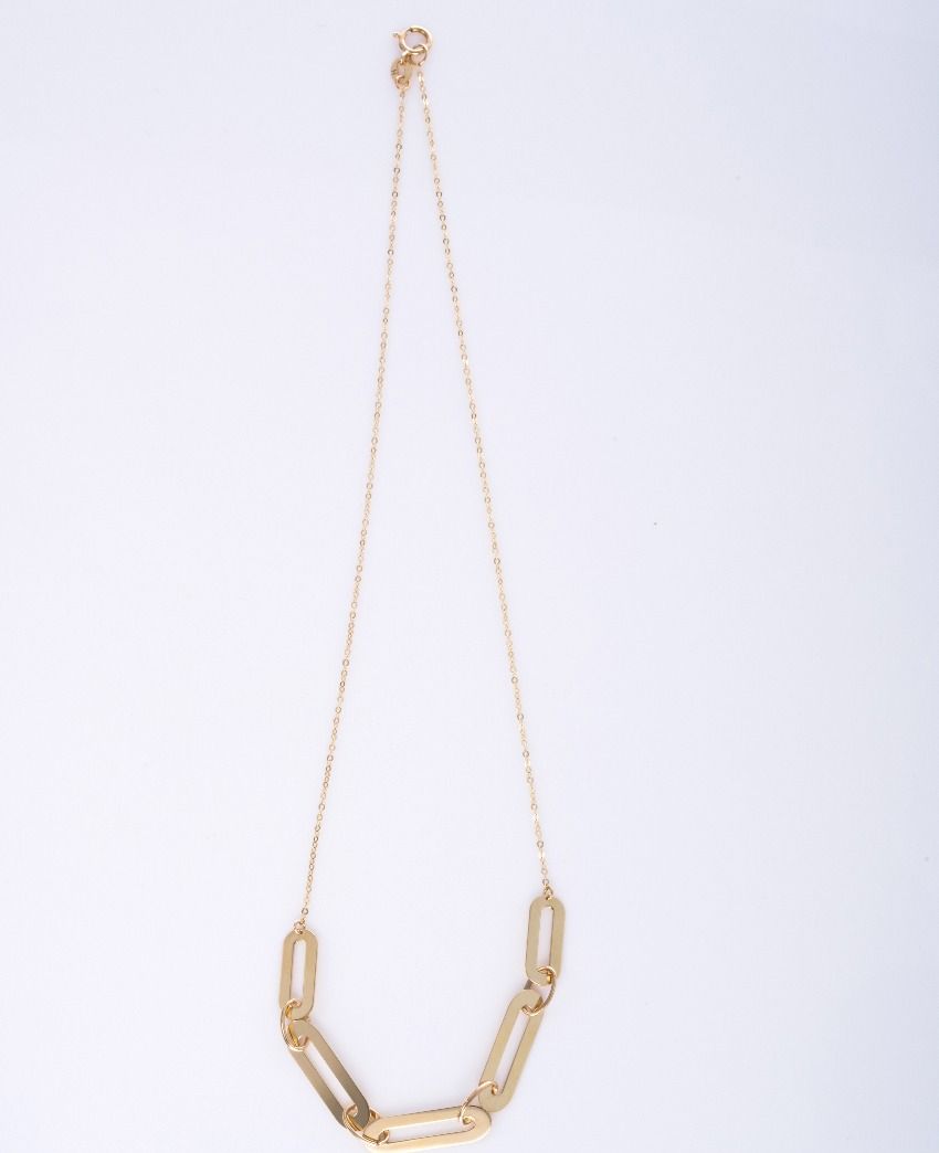 HERA ネックレス・チョーカー Paper Clip Combi Chain Necklace ペーパークリップ コンビチェーンネックレス 14K  H-CL-N-003 ゴールド K14ゴールド S（新品、未使用）ランク H-CL-N-003