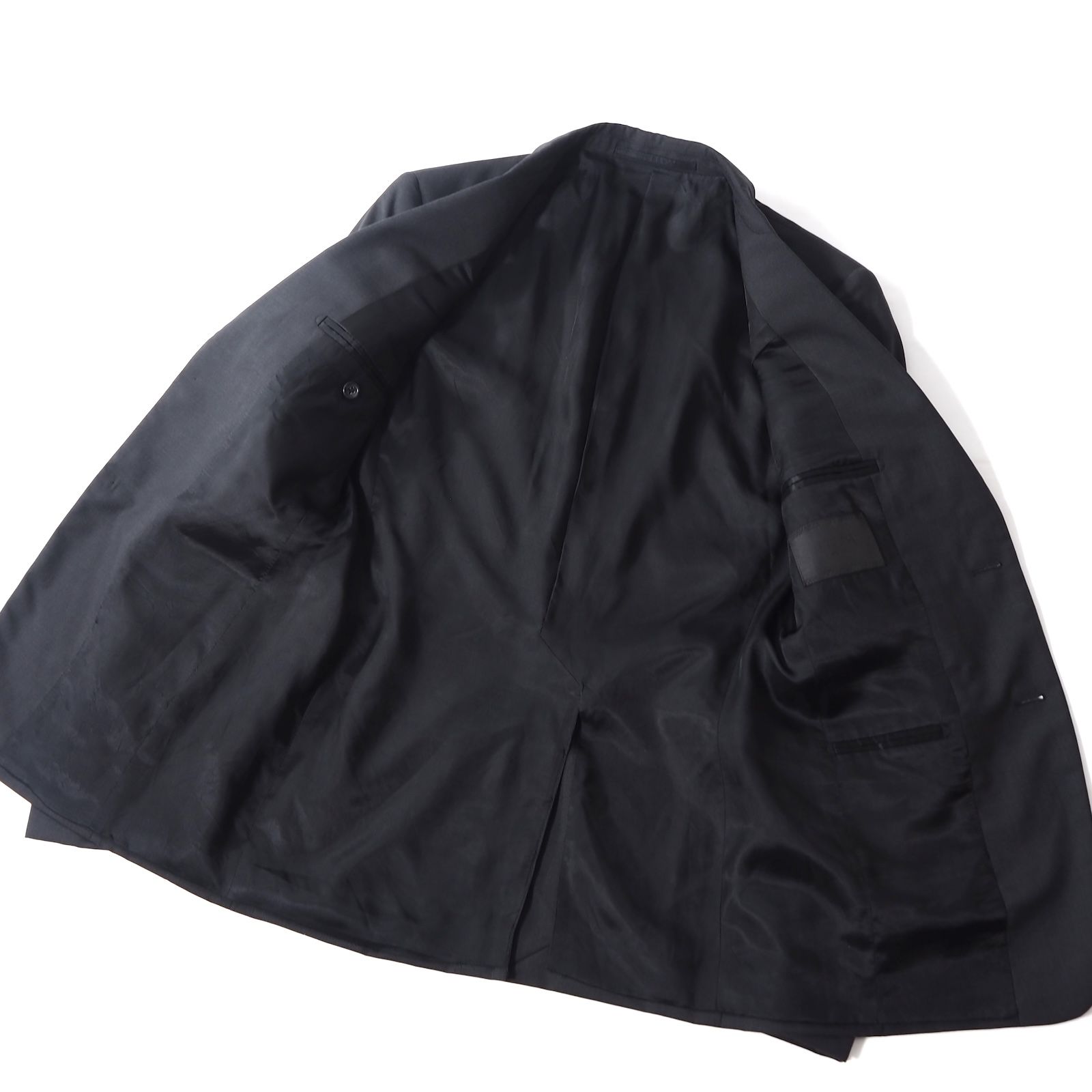 △美品 プラダ PRADA 黒タグ ウール スーツ セットアップ 46