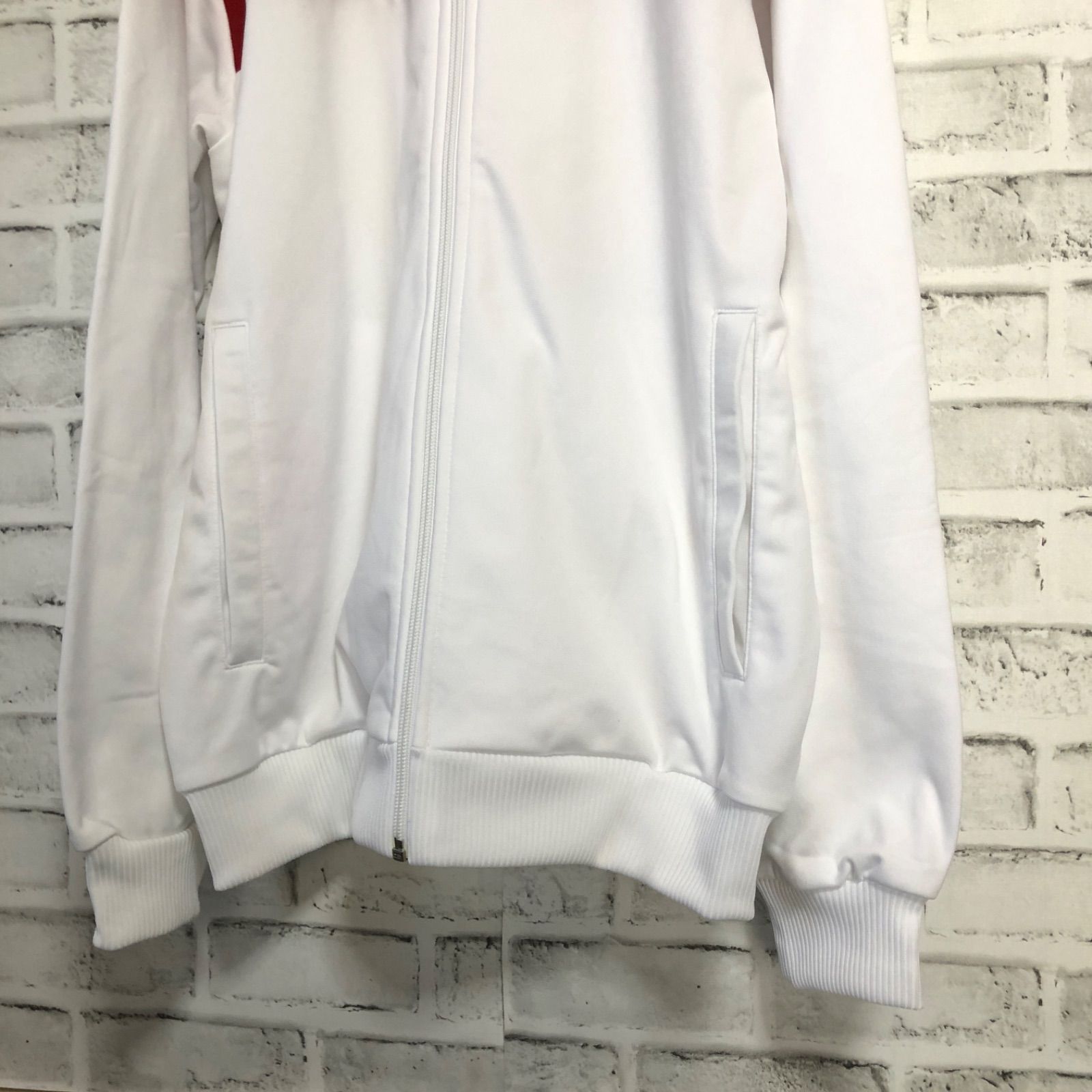 90sadidas トラックジャケット L ホワイト/レッド 中古・古着通販】adidas (アディダス) 都市シリーズ東京