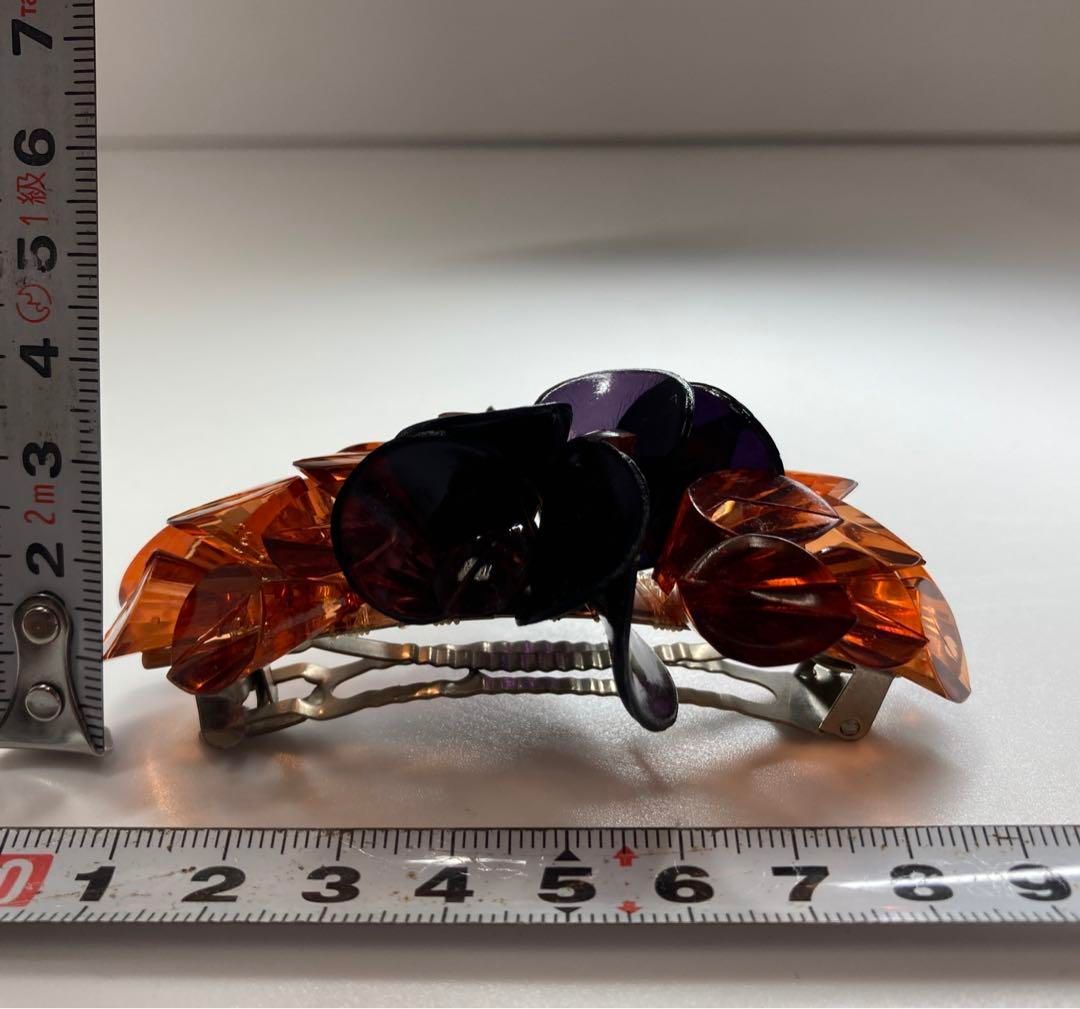 本琥珀 髪飾り 28g 横幅9.5㎝ 東Y5-0920 DECORATOM_COM_BR