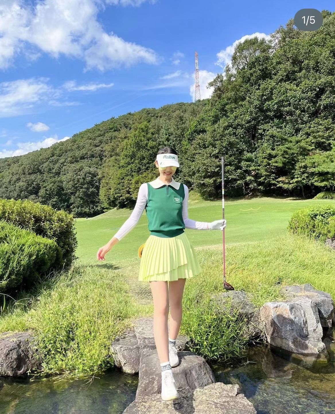 今期新作】 malbon golf マルボンゴルフ LOGO 3D 刺繍 ゴルフウェア  