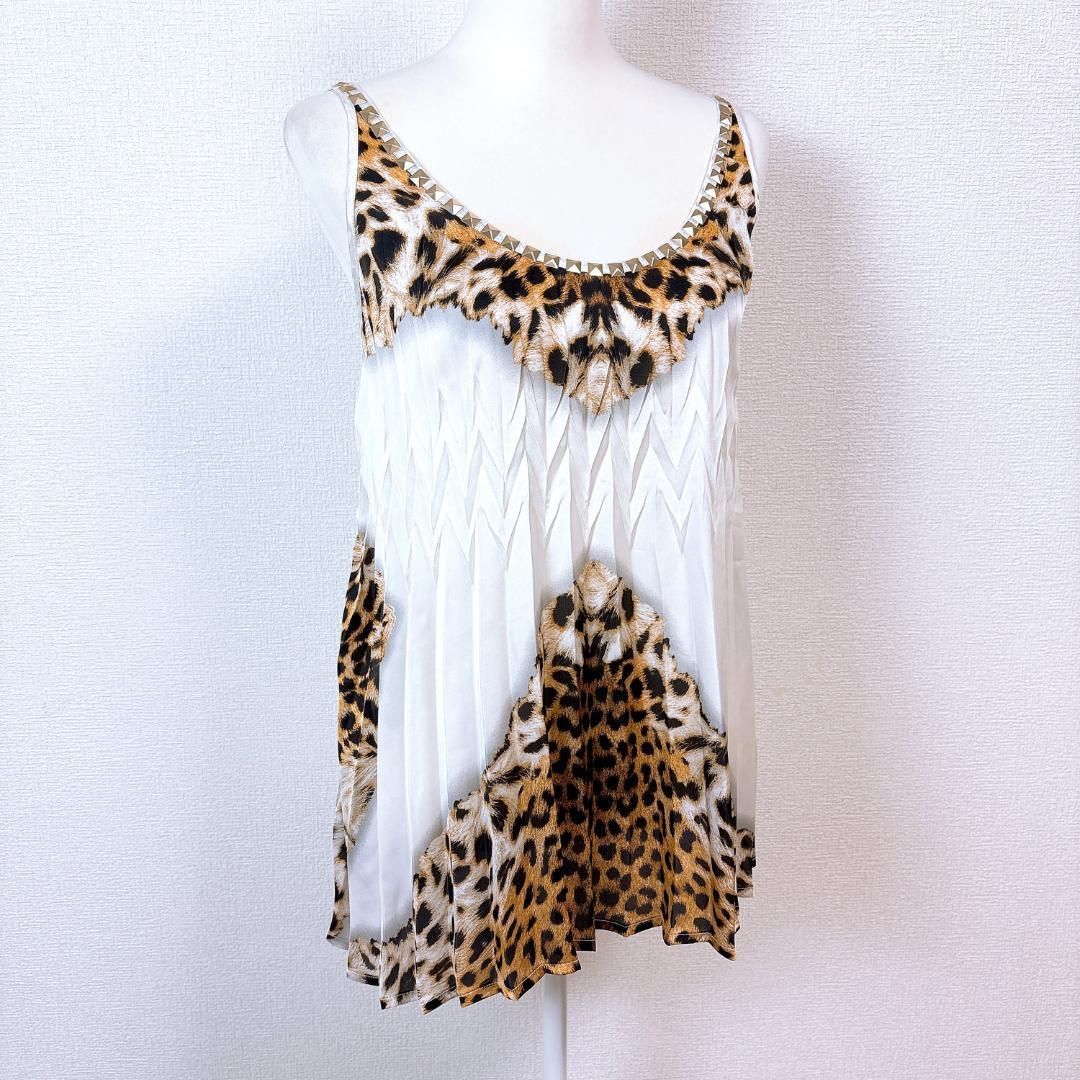 ジャストカヴァリ ノースリーブブラウス タンクトップワンピース 36