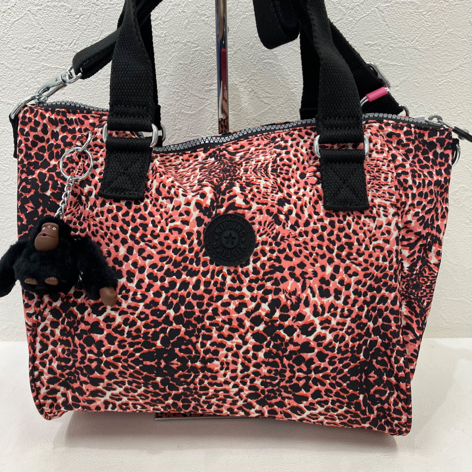 4758 良品 Kipling キプリング タグ付き 2way ハンドバッグ トート 