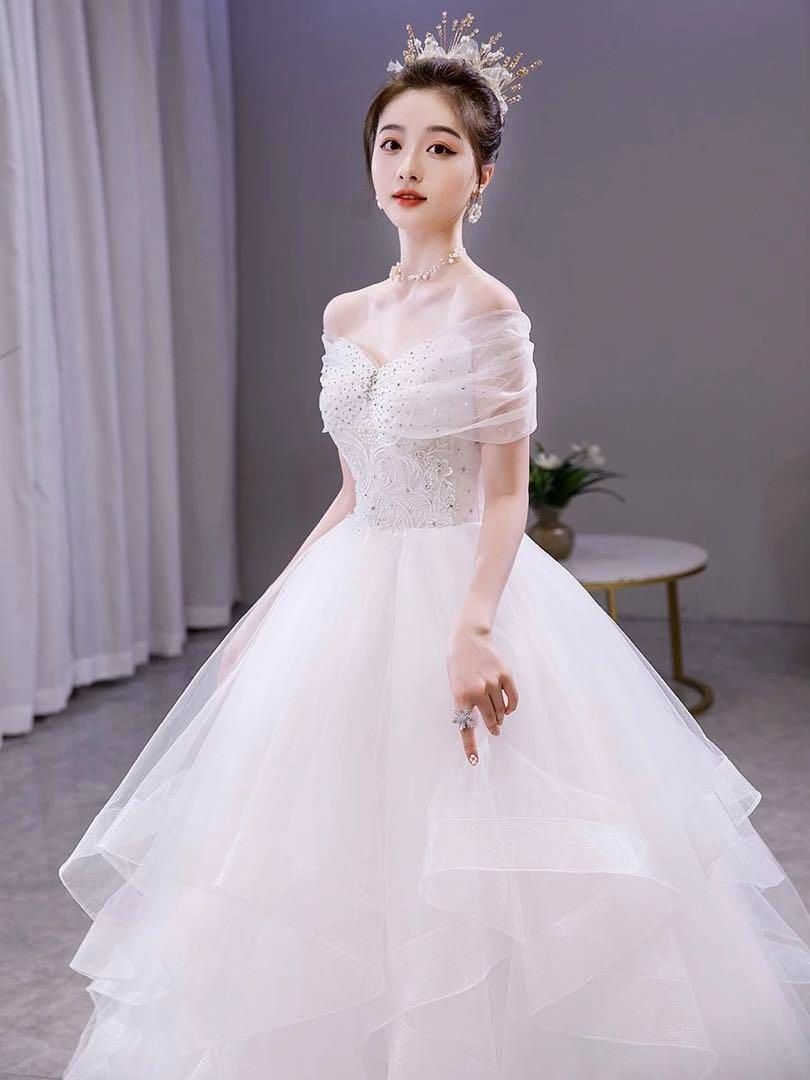 【2025年最新】プリンセス✨メインウェディングドレス　結婚式前撮り　3点セット 新品未使用 【2025年最新】プリンセス メインウェディングドレス