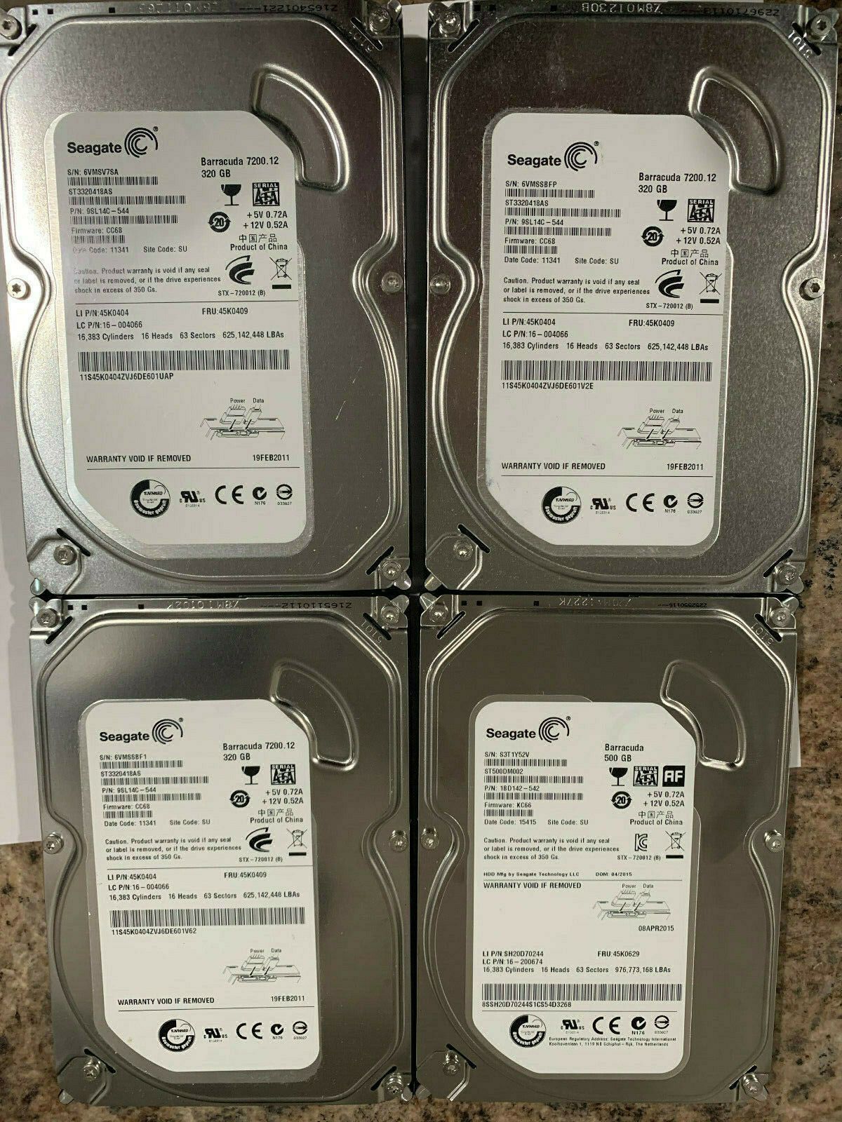 Seagate Barracuda 500GB ドライブ