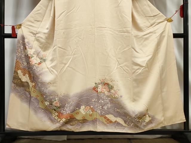 平和屋着物■極上　訪問着　流水文　暈し染め　金糸　逸品　未使用　DZAB1397kh5 平和屋着物□極上 訪問着 流水文 暈し染め 金糸 逸品 未使用