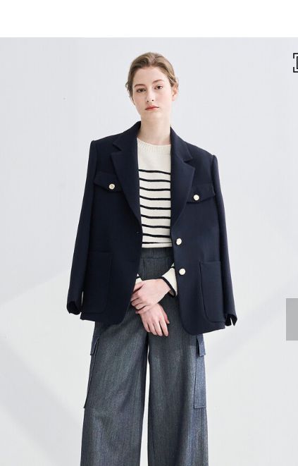 ネズミ LATT The HANDSOME ストライプ ニット トップス 95 サイズ 24SS