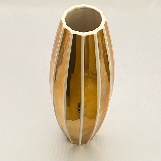 🔶Pavel Janak 1911 JANAK CONVEX GOLD STRIPE large パヴェル・ヤナーク flower vase/花瓶  - メルカリ