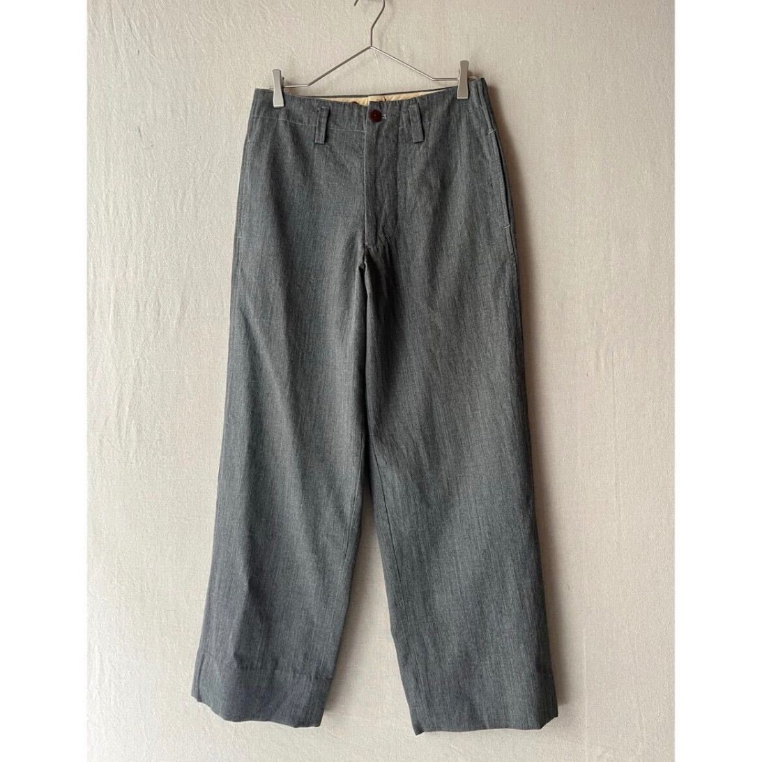 90s \"COMME des GARCONS\" ウール　ストレートスラックス コムデギャルソンCOMME des GARCONS ウールストレートパンツ 黒S
