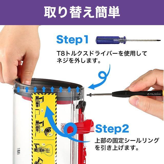 新品・即日発送】蓋 互換 パーツ 掃除機 パッキン ダストカップ クリアビン クリアビン SV15 SV14 交換部品 V15 V11 ダイソン対応  Dots The - メルカリ