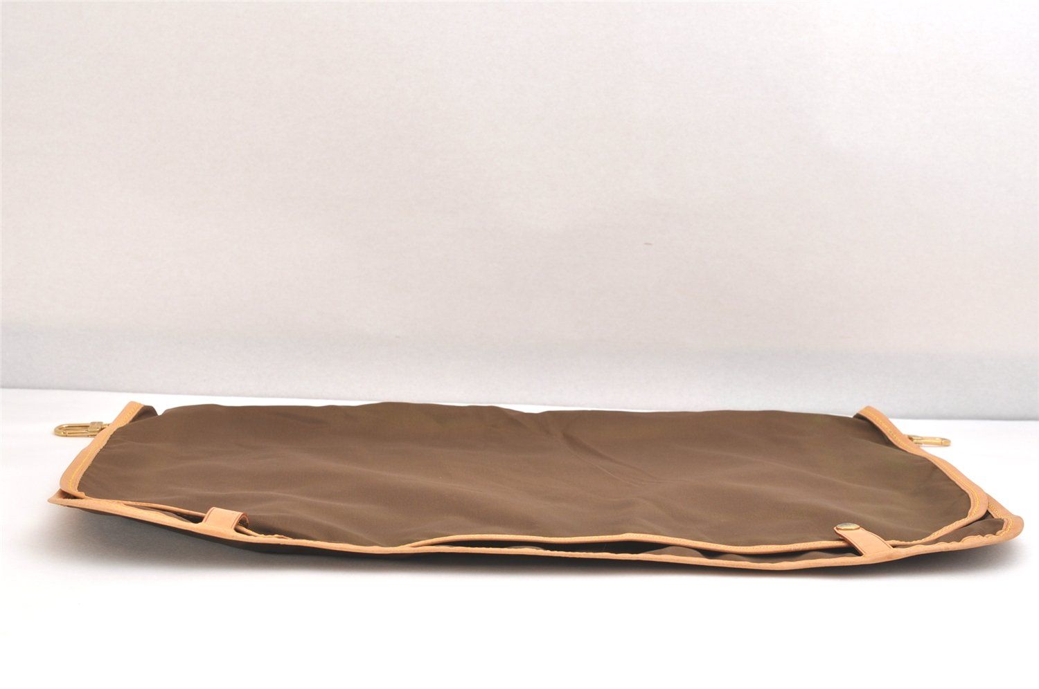 LOUIS VUITTON ルイヴィトン ヴィンテージ ガーメントカバー ナイロン レザー ブラウン LV ジャンク 2504N DECORATOM_COM_BR