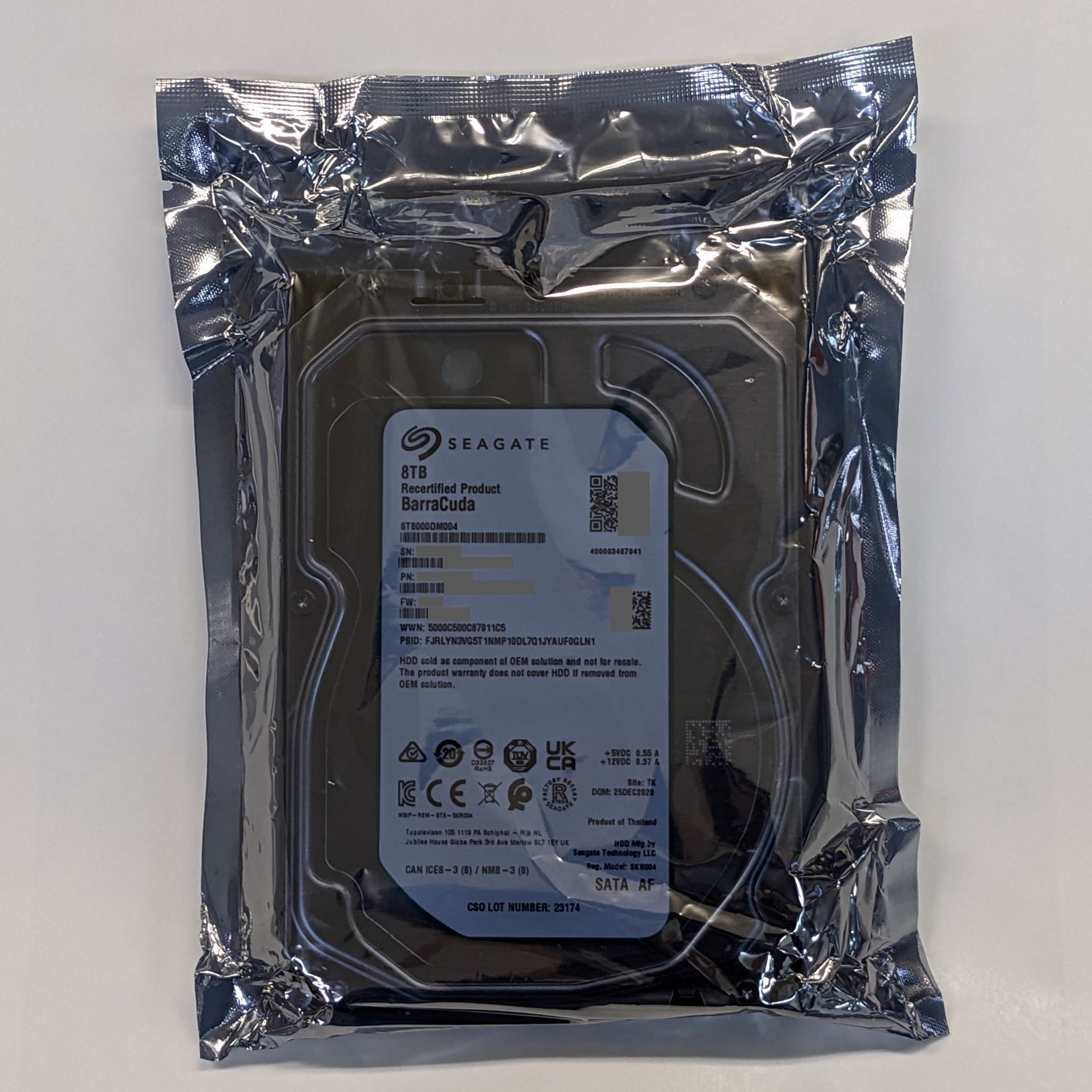 ST8000DM004 [8TB] RMA交換品 未開封-