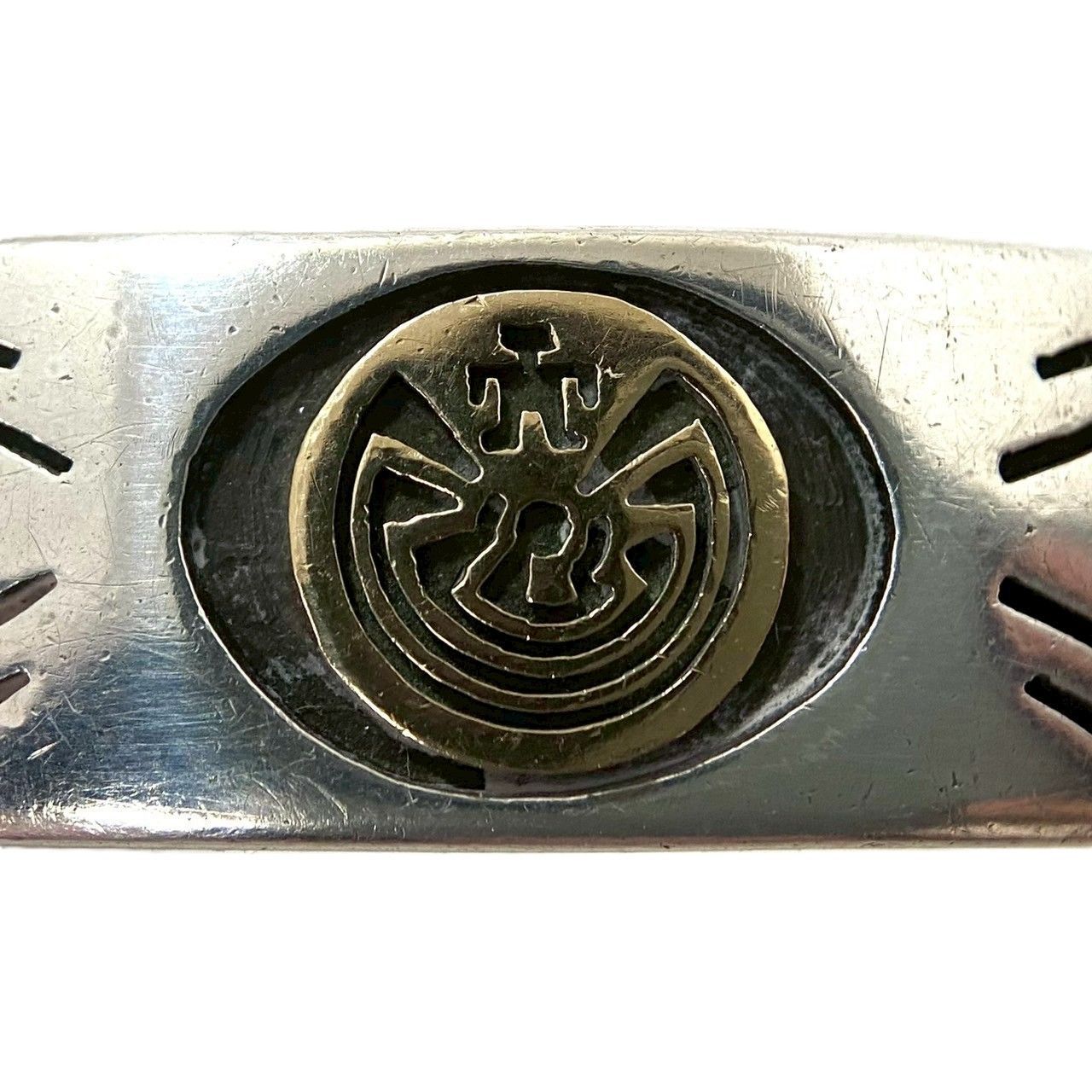 Y Jason Takala バングル 14K ゴールド 金 STERLING SILVER スターリングシルバー 総重量約20.7g ホピ族 オーバレイ ブレスレット メイズ ジェイソン タカラ 56970NY6 KIN-KAAI_COM