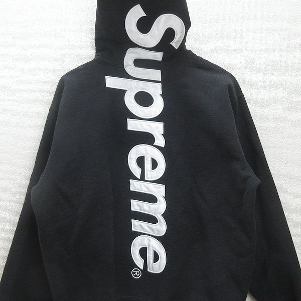 中古 Supreme Satin Applique Hooded Supreme Satin Applique Hooded Sweatshirt satin logo hoodie