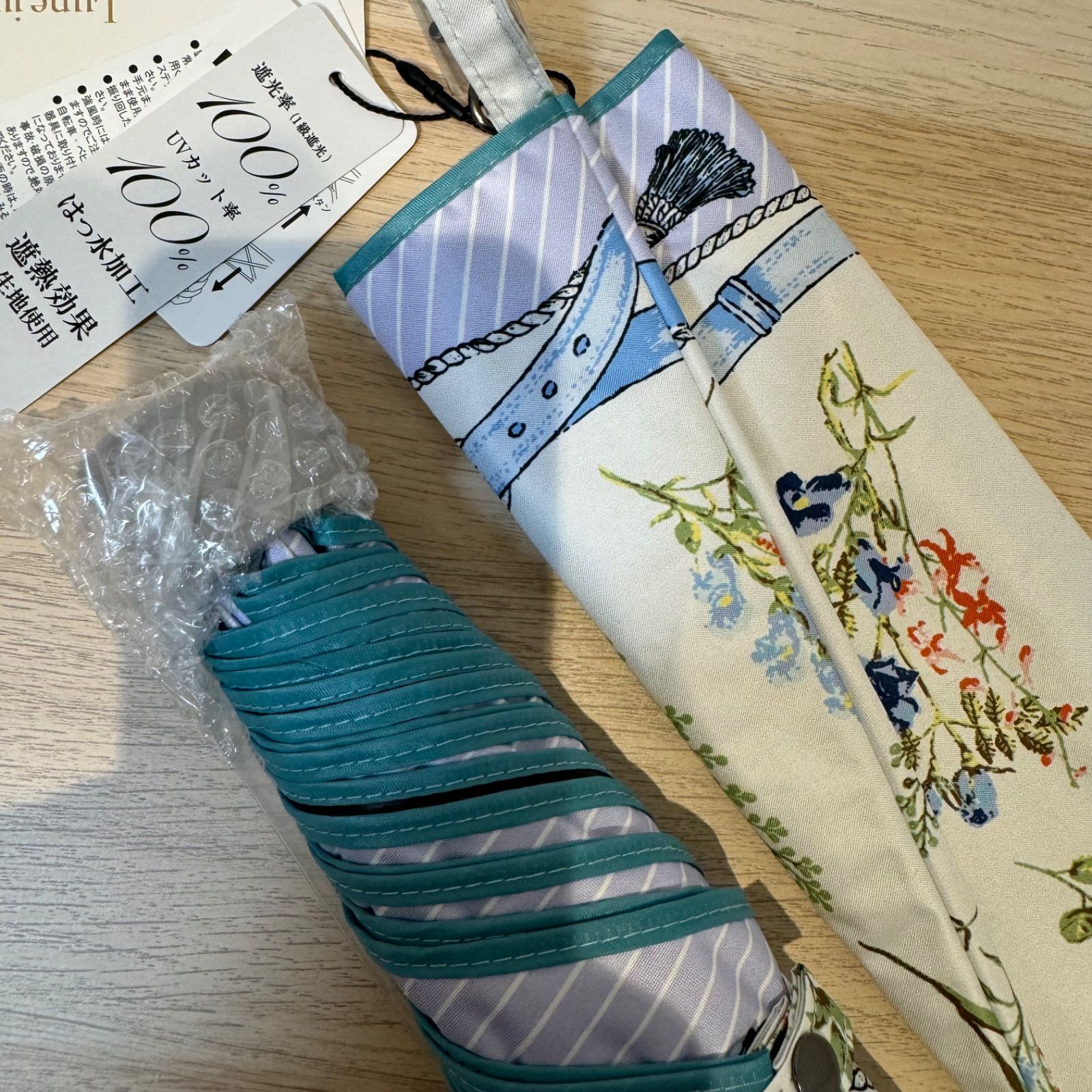 新品Lune Jumelleルナジュメール晴雨兼用折り畳み傘日傘雨傘親骨