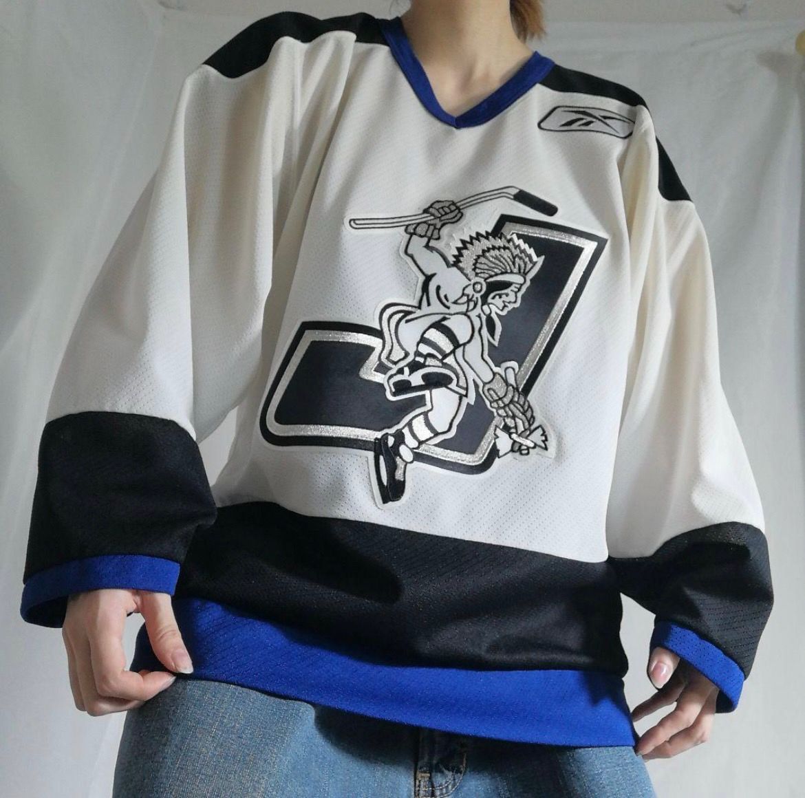 古着 カナダ製 CCM×Reebok ECHL ホッケーシャツ ゲームシャツ