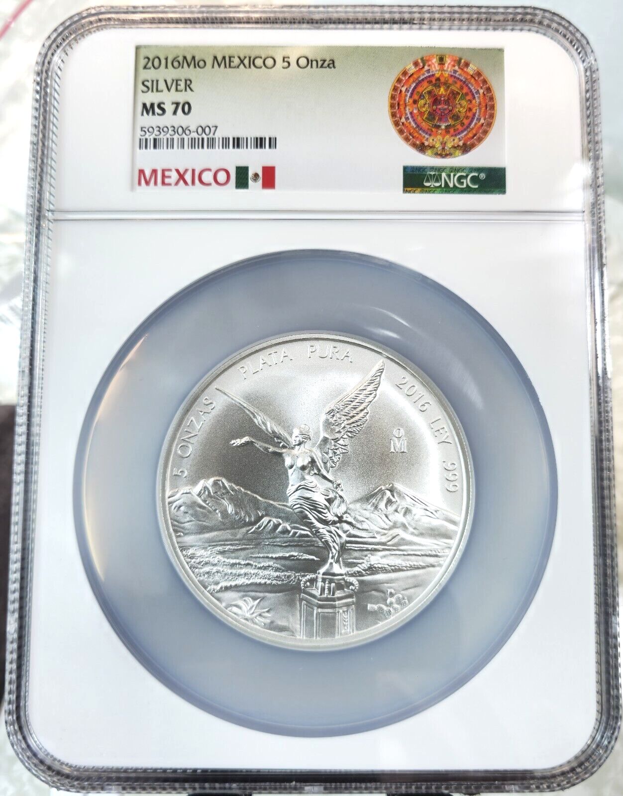 2016 MEXICO SILVER LIBERTAD 5 ONZA NGC MS70 BEAUTIFUL GEM PERFECTION 5 OZ