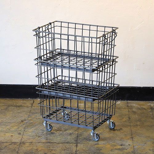 日東 ワイヤーバスケットトロリー 15L WW-WBTRL-15L