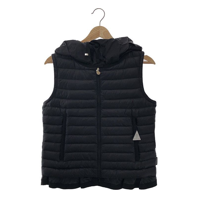 MONCLER / モンクレール | LUCILA GILET フリルデザイン フーデッド ダウンベスト | 0 | レディース - メルカリ