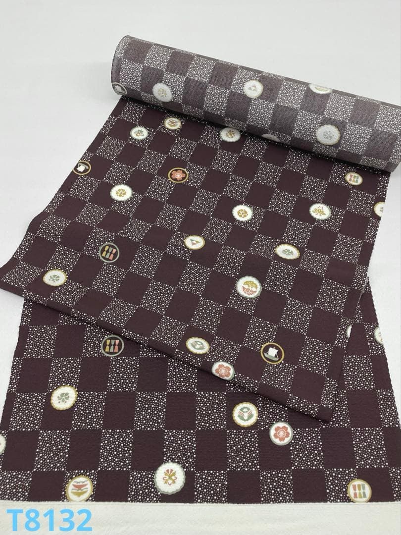 小紋 紋意匠 縦ぼかし 正絹 反物