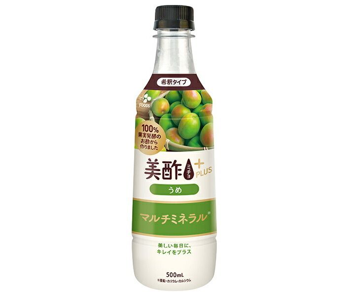 CJジャパン 美酢 ミチョ プラス うめ 500mlペットボトル×24本入× 2ケース ｜ 酢飲料 韓国 梅 ウメ 果実醗酵 希釈