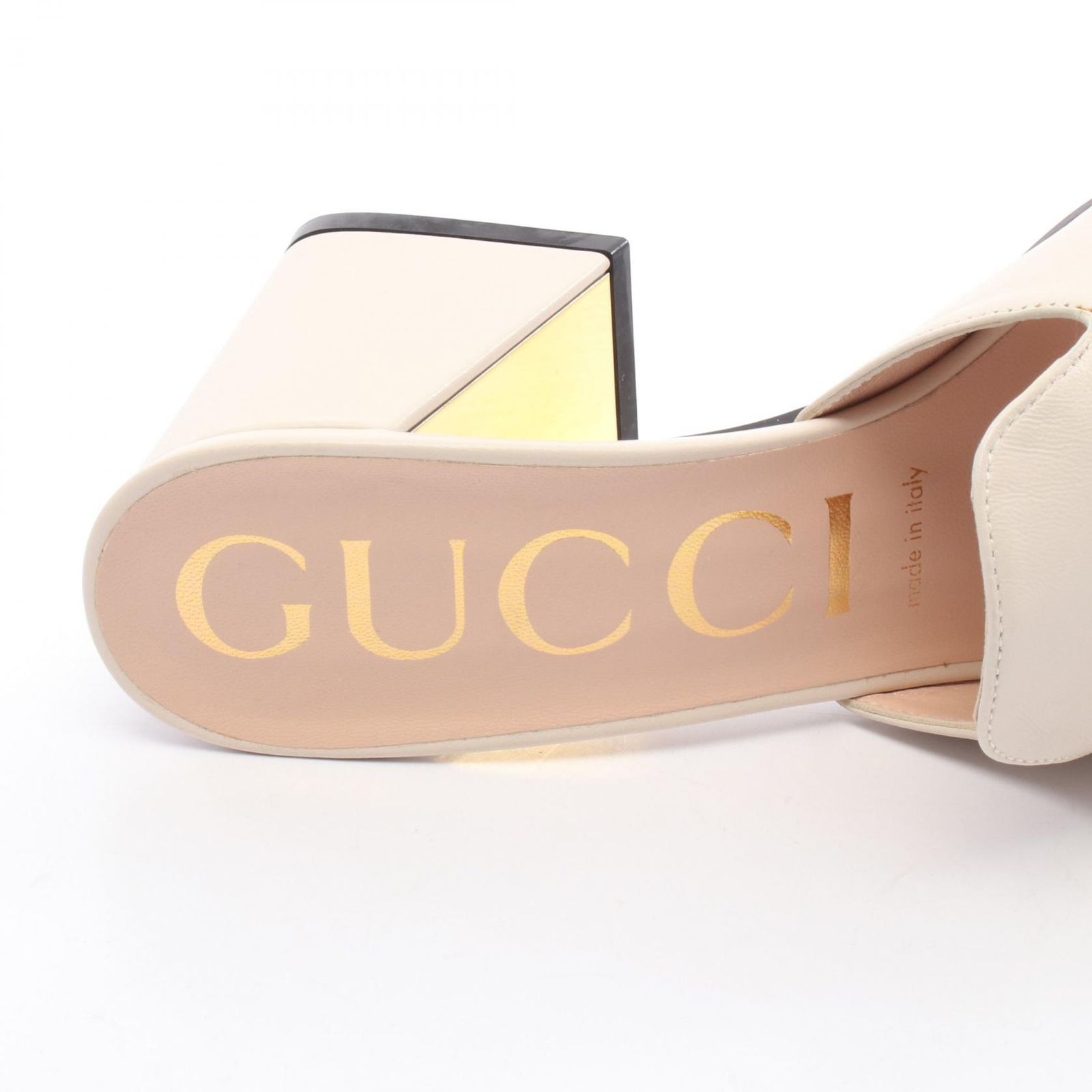 Gucciグッチレザー ウィメンズミュール37 グッチ ホースビット レザー ミュール 37 レディース ブラック