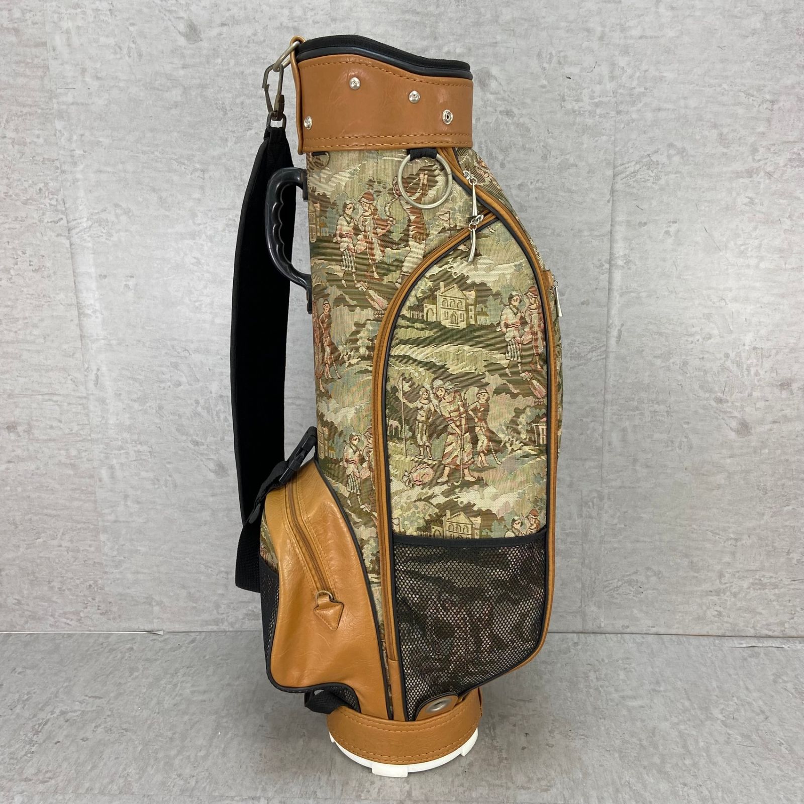 ビンテージ　ゴルフ　キャディバッグ　カート式　約8型　20cm　2.9㎏ ビンテージゴルフキャディバッグカート式約8型20cm2.9㎏