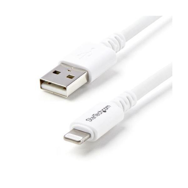 StarTech.com Lightning-USBケーブル 3m 8ピン オス -USB A オス ホワイト USBLT3MW1本