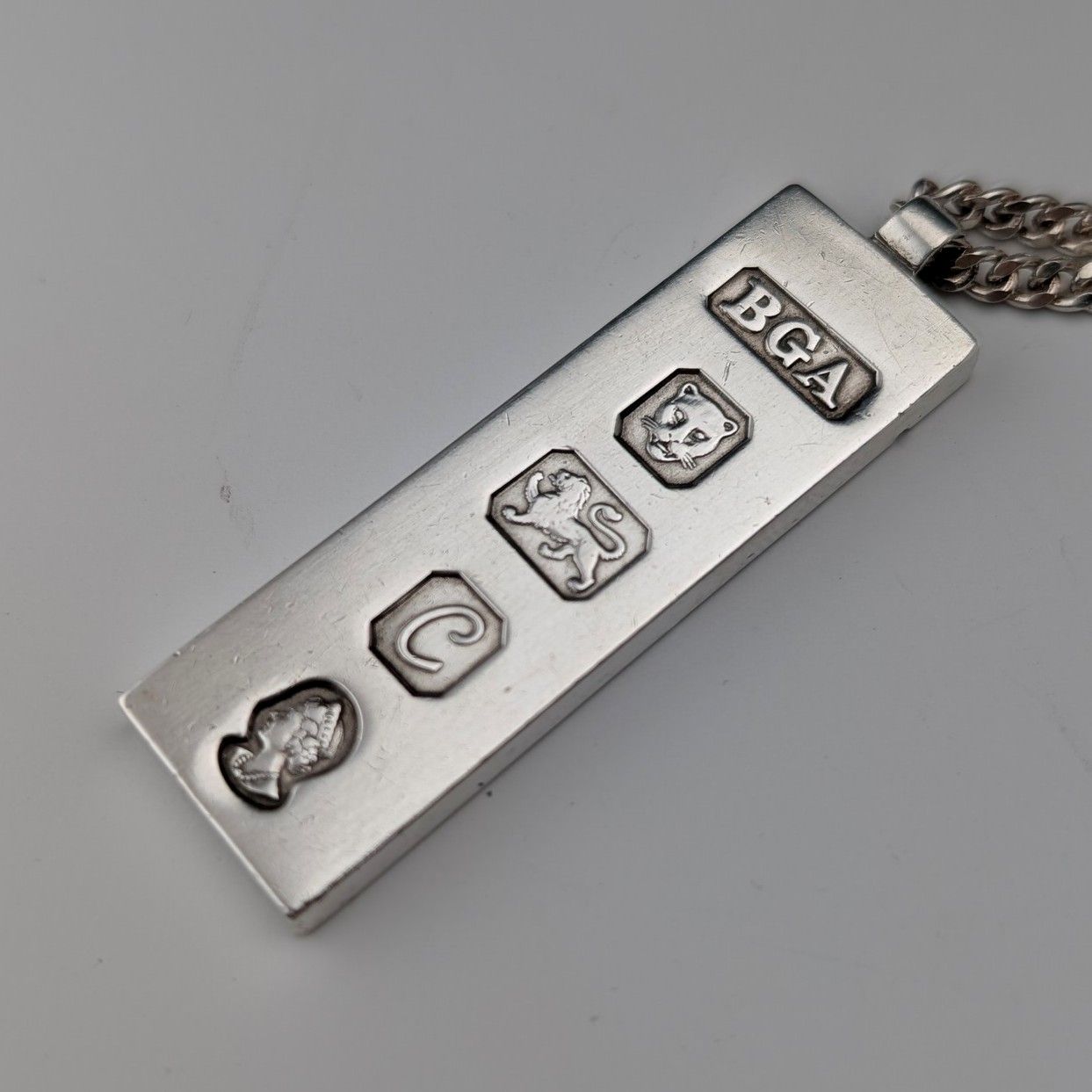 英国製 Silver Ingot Necklace ⁄ 1977 Vintage