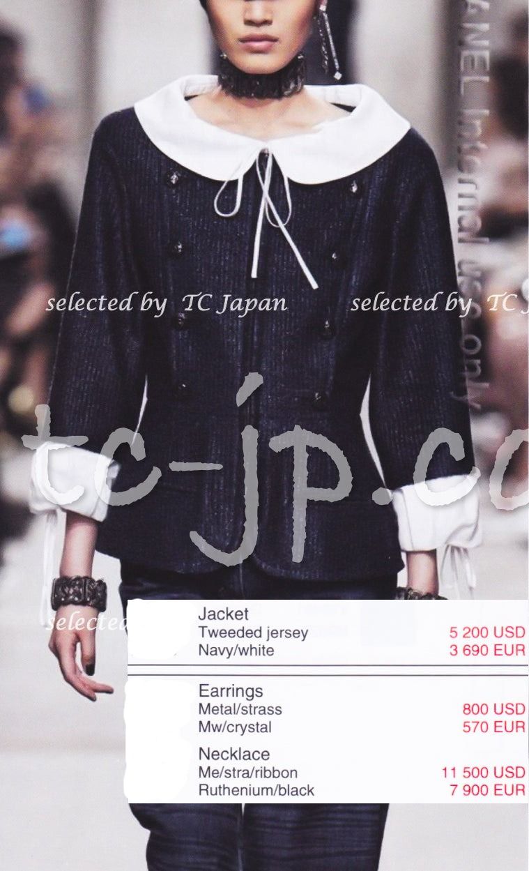 シャネル ジャケット CHANEL 清楚系 ブルー ダークネイビー 紺